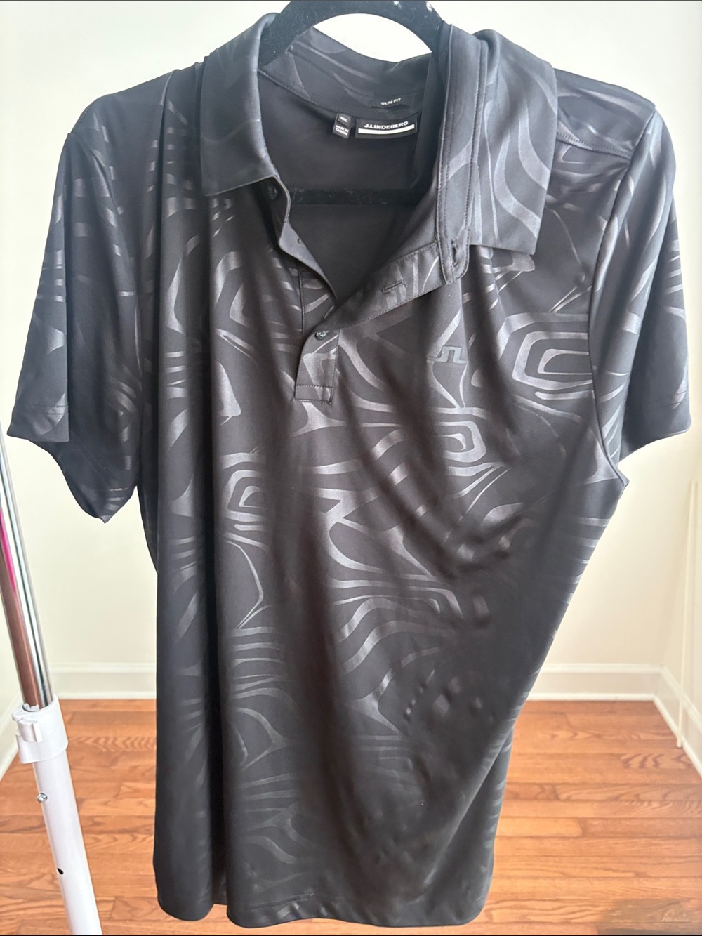 J.Lindeberg Men's Slim Fit Black Tee